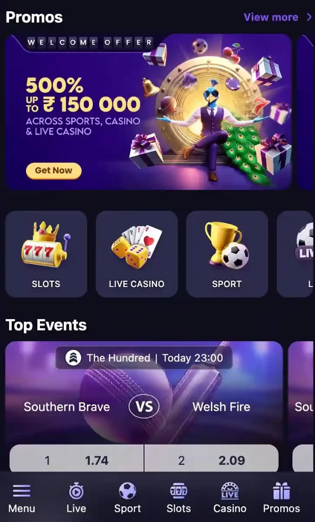 SPINGOLD app download screen on smartphone